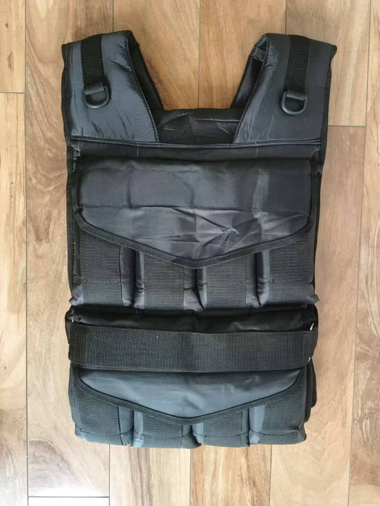 Adjustable 50lbs weighted vest for strength training
Workout vest for men and women – black fitness gear
Heavy duty weighted vest with straps and breathable lining
Unisex 50lb fitness vest with secure fit and padding
Front and back view of black adjustable weight vest for workouts