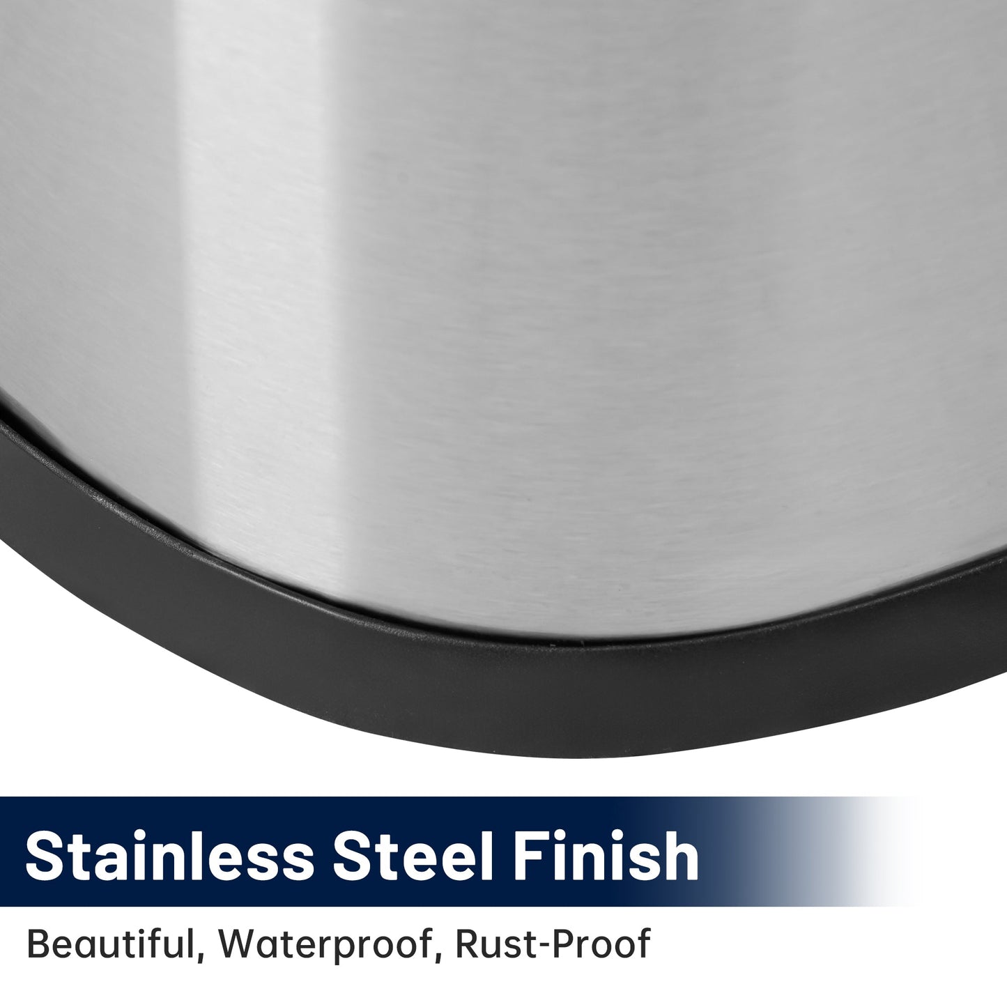 50L Stainless Steel Step Trash Can with Inner Bucket – Soft - Close, Fingerprint - Resistant Kitchen Bin AMTC550B - with | Sold by Uncle Wiener's Wholesale