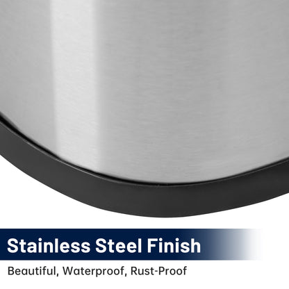 50L Stainless Steel Step Trash Can with Inner Bucket – Soft - Close, Fingerprint - Resistant Kitchen Bin AMTC550B - with | Sold by Uncle Wiener's Wholesale