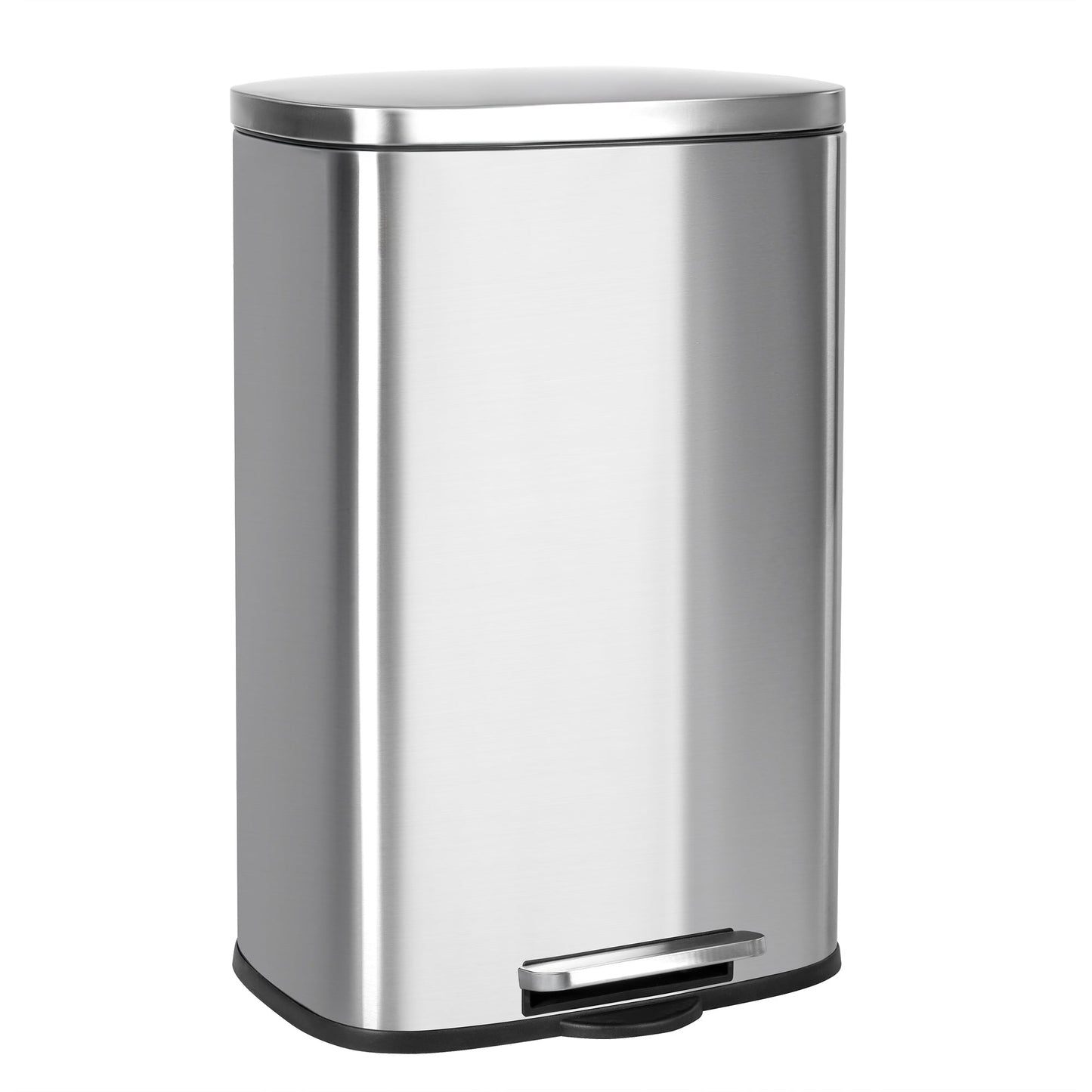 50L Stainless Steel Step Trash Can with Inner Bucket – Soft - Close, Fingerprint - Resistant Kitchen Bin AMTC550B - with | Sold by Uncle Wiener's Wholesale