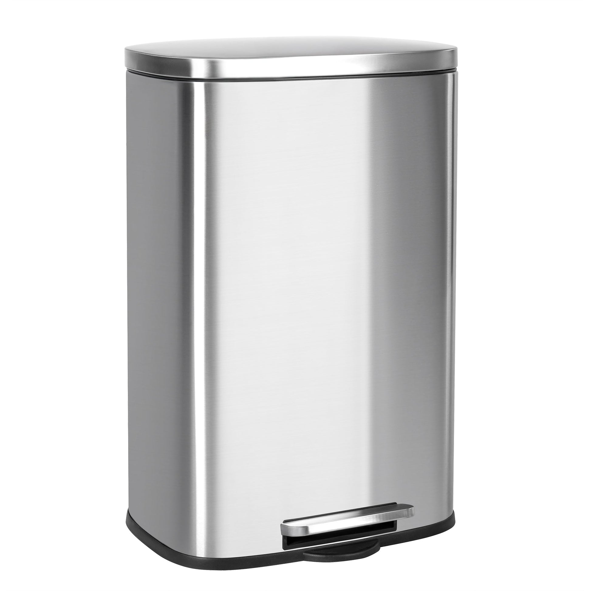 50L Stainless Steel Step Trash Can with Inner Bucket – Soft - Close, Fingerprint - Resistant Kitchen Bin AMTC550B - with | Sold by Uncle Wiener's Wholesale