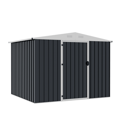 5.1' x 3.8' Outdoor Metal Storage Shed Steel Garden Tool Shed Grey 1102761N2 - with | Sold by Uncle Wiener's Wholesale