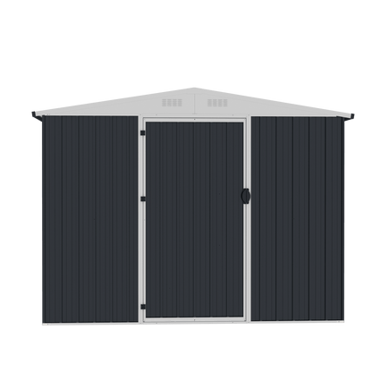 5.1' x 3.8' Outdoor Metal Storage Shed Steel Garden Tool Shed Grey 1102761N2 - with | Sold by Uncle Wiener's Wholesale