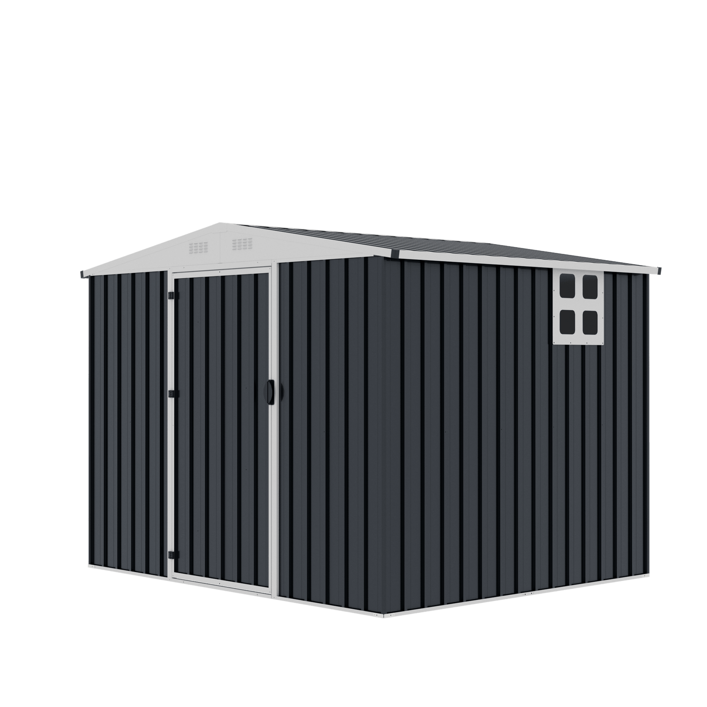 5.1' x 3.8' Outdoor Metal Storage Shed Steel Garden Tool Shed Grey 1102761N2 - with | Sold by Uncle Wiener's Wholesale
