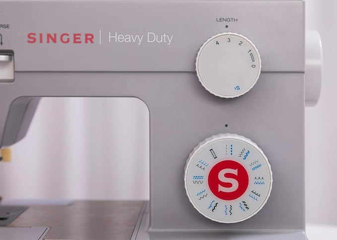 SINGER Heavy Duty 4423 Sewing Machine – 97 Stitch Applications, Built-In Needle Threader, 1-Step Buttonhole & Heavy-Duty Metal Frame