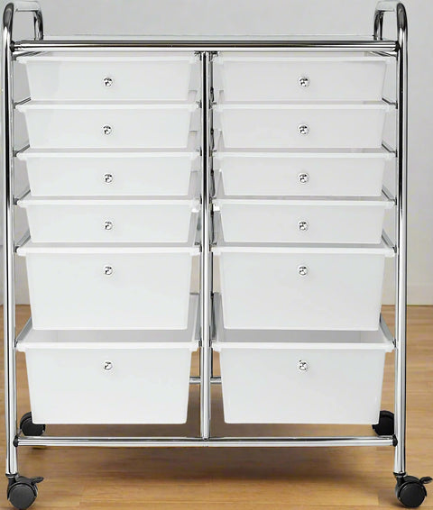 2-drawer rolling cart organizer front view
12-drawer storage trolley side angle
caster wheel for mobile cart
drawer organizer with supplies
rolling cart used in home office or studio