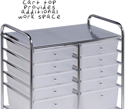 2-drawer rolling cart organizer front view
12-drawer storage trolley side angle
caster wheel for mobile cart
drawer organizer with supplies
rolling cart used in home office or studio