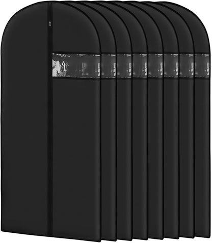 WeLiu 43-Inch PEVA Garment Bags 8-Pack – Reusable Suit & Clothing Storage Bags with Clear Window