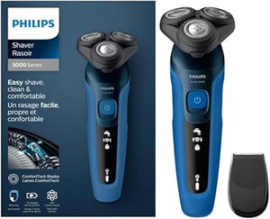 Philips Series 5000 S5466/17 Wet & Dry Electric Shaver – Cordless Rotary Razor with 360° Flex Heads & Precision Trimmer