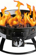52,000 BTU Portable Propane Gas Fire Pit – Outdoor Fireplace for Camping, BBQ, Patio, Tailgating – Includes Lava Rocks, Hose & Regulator - with | Sold by Uncle Wiener's Wholesale