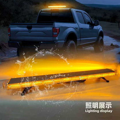 55" LED Amber Emergency Strobe Light Bar – Roof Mount Warning Beacon for Tow & Utility Trucks AWS104 SL104 - with | Sold by Uncle Wiener's Wholesale