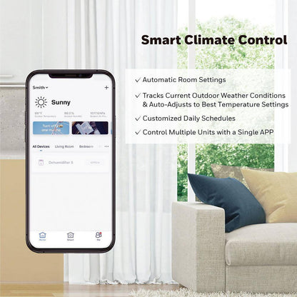 5,500 BTU Portable Air Conditioner HF8CESVWK5 Cools 350 Sq. Ft. with Dehumidifier and Wi - Fi in White - with | Sold by Uncle Wiener's Wholesale