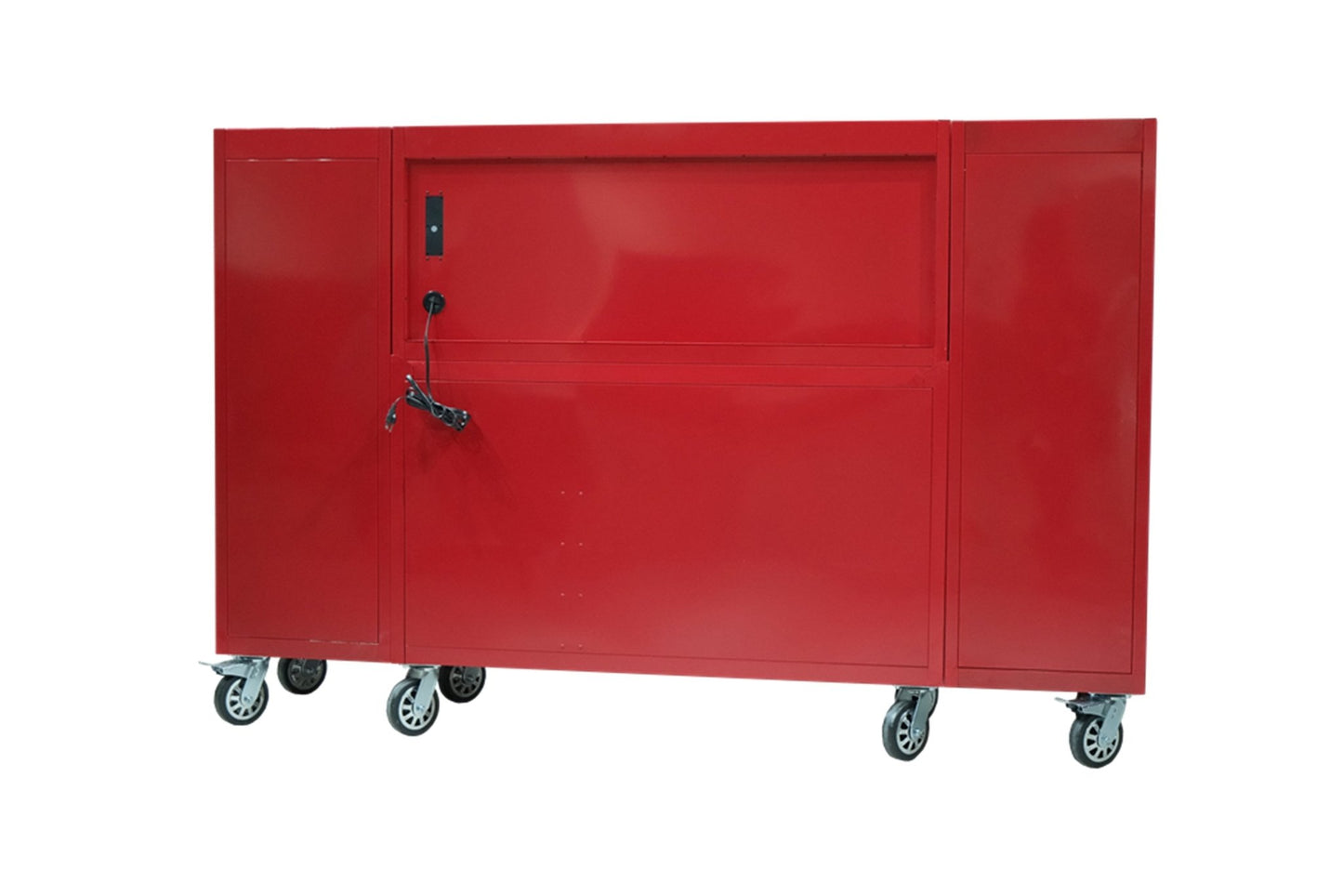 56" Rolling Tool Chest with Side Lockers & Power Strip – 8 Drawer Heavy Duty Steel Cabinet (Black / Desert Sand / Red) TBS6228 Series - with Desert Sand | Sold by Uncle Wiener's Wholesale