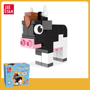 Mini Animal Building Block Set Cow Pig Chick Cute Kids Toy Models Ages 6+ 59121