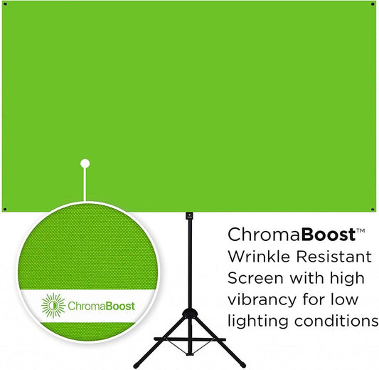 Tripod-mounted green screen in 16:9 format for video production
Portable green screen with foldable tripod and stand
Wrinkle-resistant green screen fabric for streaming
Green screen backdrop setup with adjustable tripod stand