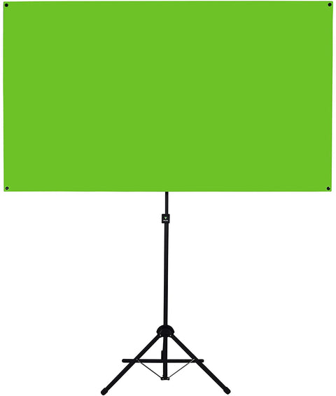 Tripod-mounted green screen in 16:9 format for video production
Portable green screen with foldable tripod and stand
Wrinkle-resistant green screen fabric for streaming
Green screen backdrop setup with adjustable tripod stand