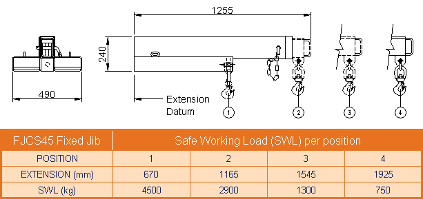 Forklift lifting beam with extension jib attachment
Heavy-duty skid steer jib arm in use
Zinc-coated forklift boom arm – extended
Safety hook and shackle close-up
Forklift lifting with boom attachment in construction site