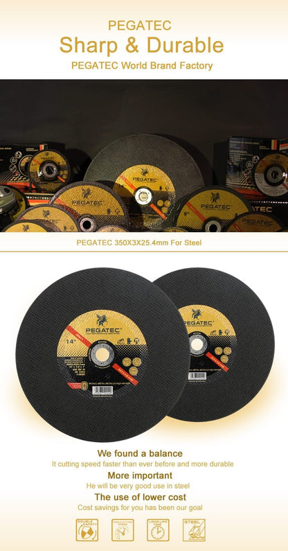 5PCS 14" Cut Off Saw Blades for Steel & Metal – Durable, Low Vibration, High Precision | 35035M - with | Sold by Uncle Wiener's Wholesale