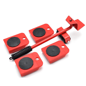 5PCS Furniture Moving Roller Set with Lifter Tool Heavy Duty Dolly Wheels Kit FMR01