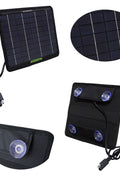 5W 12V Portable Solar Panel Battery Charger – Trickle Maintainer with Alligator Clips & DC Car Adapter for Car, Boat, Motorcycle, RV, Tractor – Includes Suction Cups - with | Sold by Uncle Wiener's Wholesale