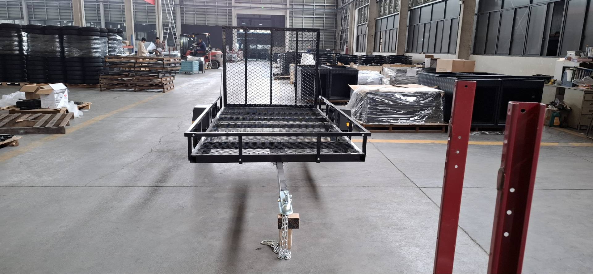 5x10 ATV Utility Trailer Mesh Floor & Gate Heavy Duty Steel Frame 1980 lbs GVW AWA510S - with | Sold by Uncle Wiener's Wholesale