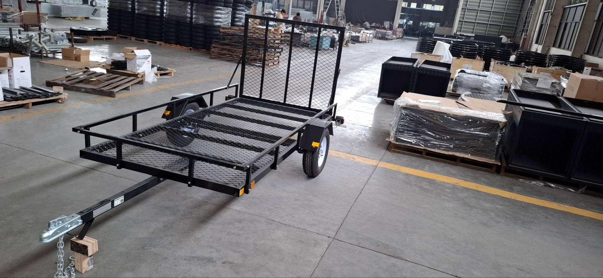 5x10 ATV Utility Trailer Mesh Floor & Gate Heavy Duty Steel Frame 1980 lbs GVW AWA510S - with | Sold by Uncle Wiener's Wholesale