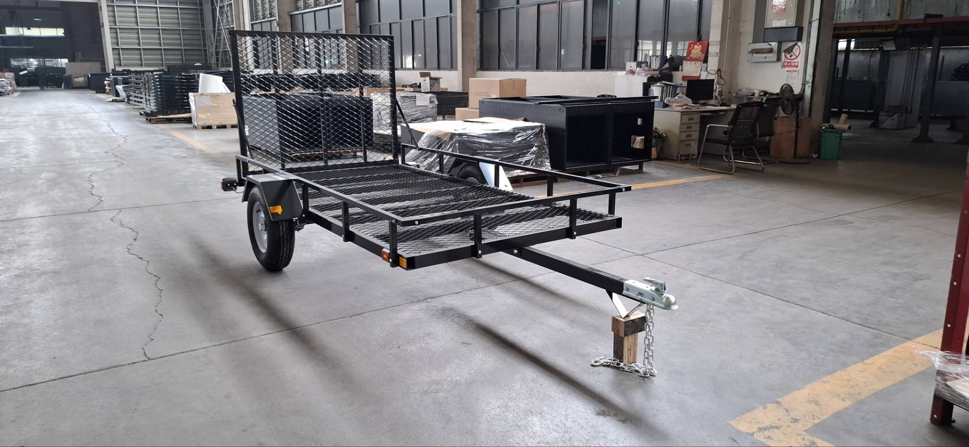 5x10 ATV Utility Trailer Mesh Floor & Gate Heavy Duty Steel Frame 1980 lbs GVW AWA510S - with | Sold by Uncle Wiener's Wholesale