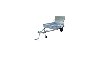 5x8 Galvanized Utility Trailer Tilting Bed Fully Welded Steel Frame LED Lights 96BA - with | Sold by Uncle Wiener's Wholesale