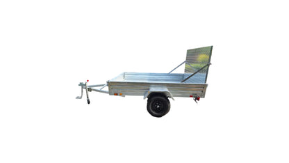 5x8 Galvanized Utility Trailer Tilting Bed Fully Welded Steel Frame LED Lights 96BA - with | Sold by Uncle Wiener's Wholesale