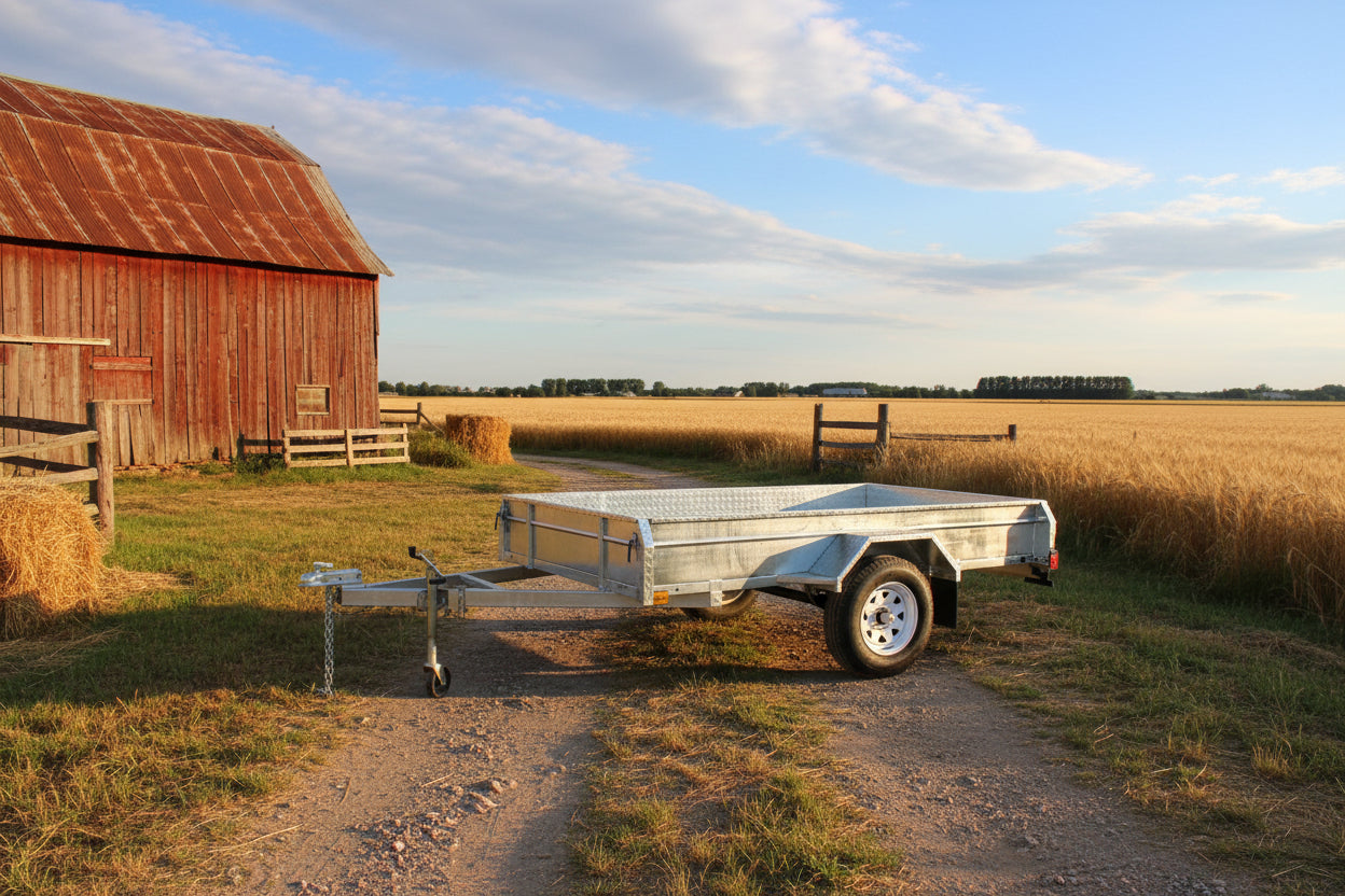 5x8 Hot Dipped Galvanized Utility Trailer Fully Welded Tilt Trailer 2" Coupler AWA96BW - with | Sold by Uncle Wiener's Wholesale