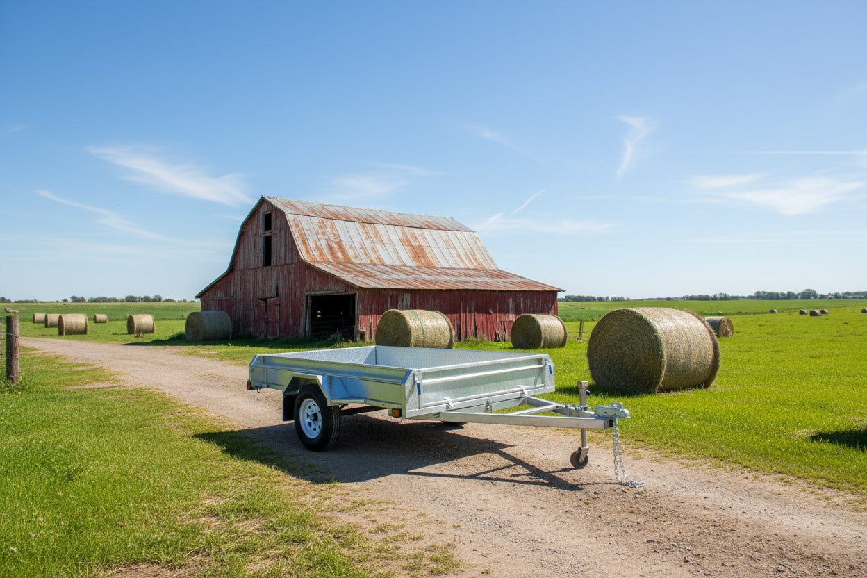 5x8 Hot Dipped Galvanized Utility Trailer Fully Welded Tilt Trailer 2" Coupler AWA96BW - with | Sold by Uncle Wiener's Wholesale