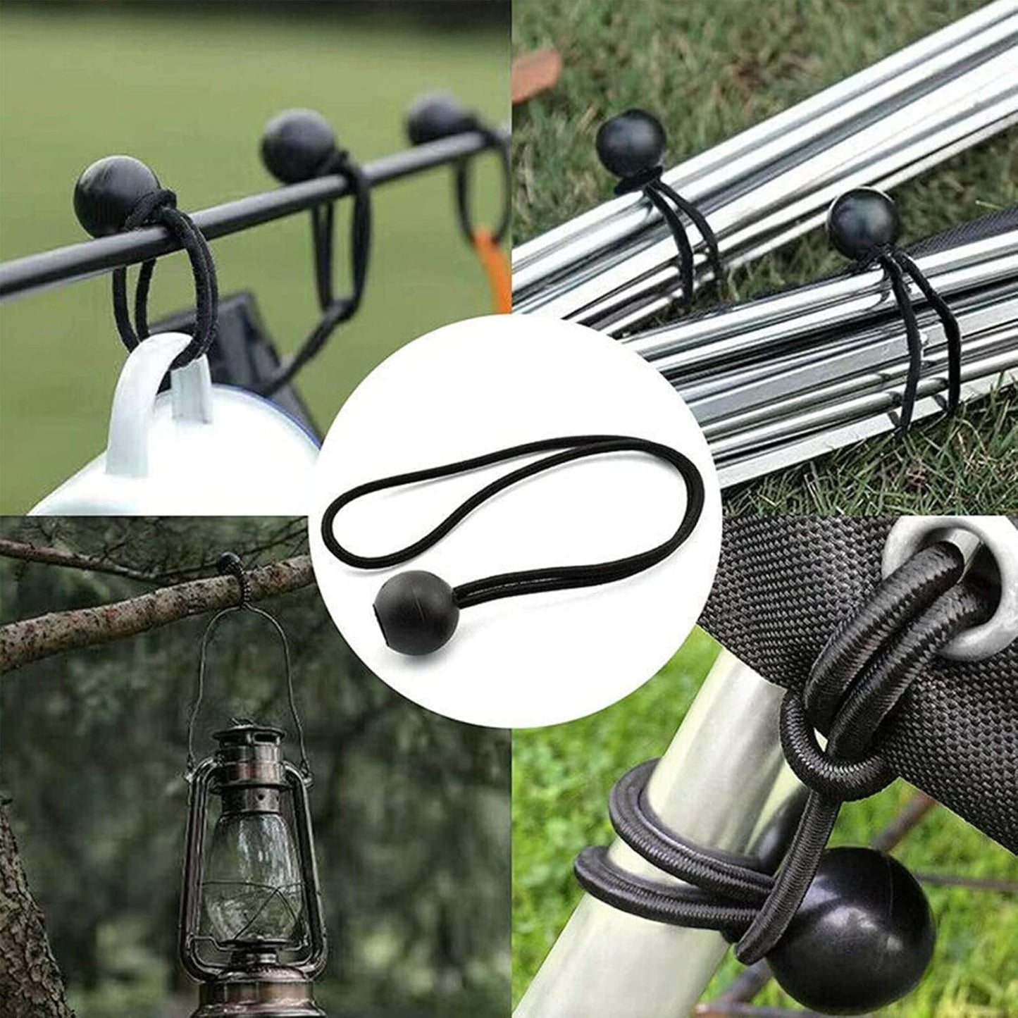 6 & 9 Bungee Ball Cords – Heavy - Duty Elastic Tie Downs for Tarps, Canopies, Camping & Outdoor Gear – 50 Pack Each - with 6″ Bungee Cord with Ball – 50 Pack | Sold by Uncle Wiener's Wholesale