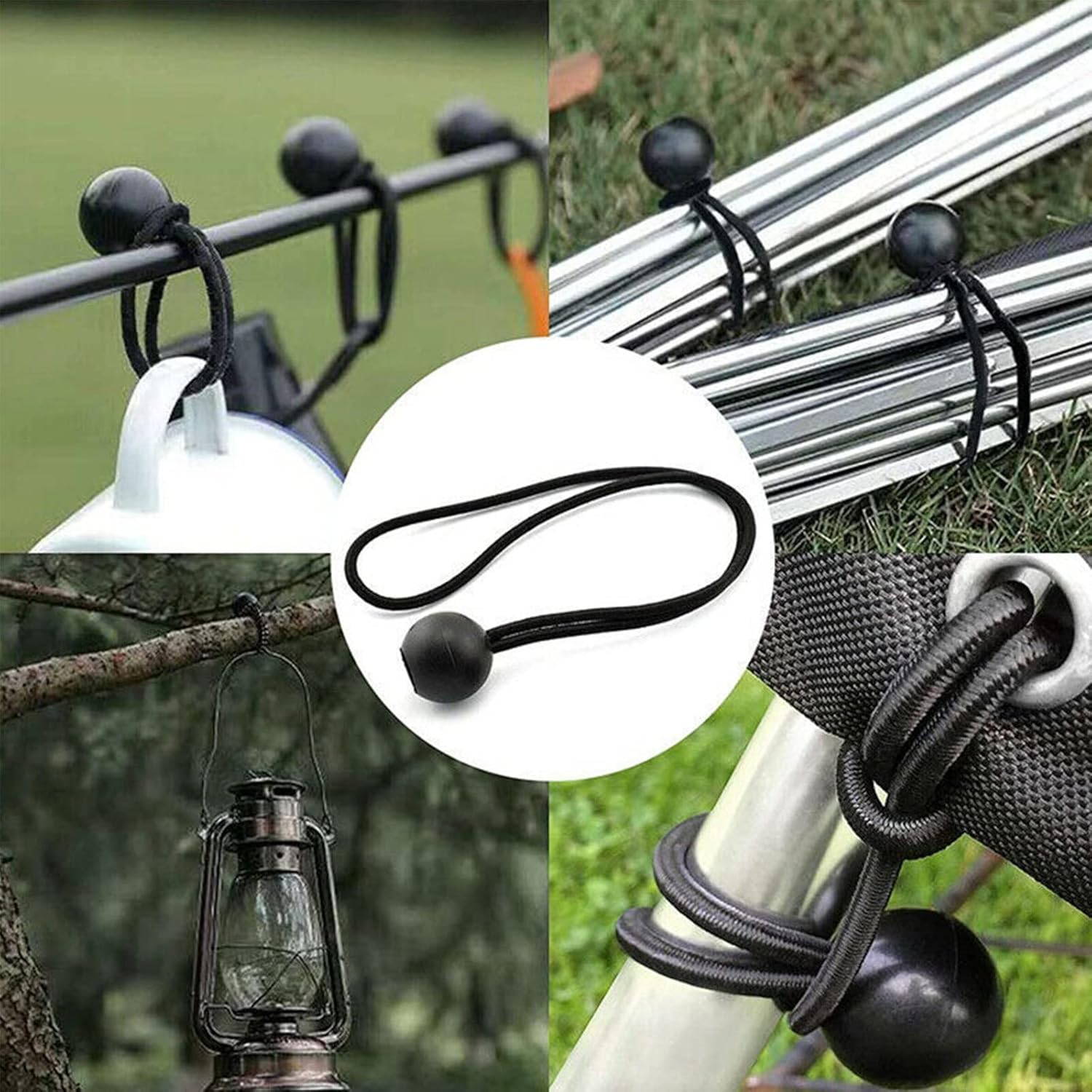 6 & 9 Bungee Ball Cords – Heavy - Duty Elastic Tie Downs for Tarps, Canopies, Camping & Outdoor Gear – 50 Pack Each - with 6″ Bungee Cord with Ball – 50 Pack | Sold by Uncle Wiener's Wholesale