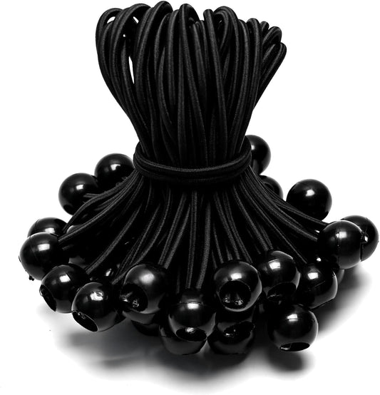 6 & 9 Bungee Ball Cords – Heavy - Duty Elastic Tie Downs for Tarps, Canopies, Camping & Outdoor Gear – 50 Pack Each - with 6″ Bungee Cord with Ball – 50 Pack | Sold by Uncle Wiener's Wholesale