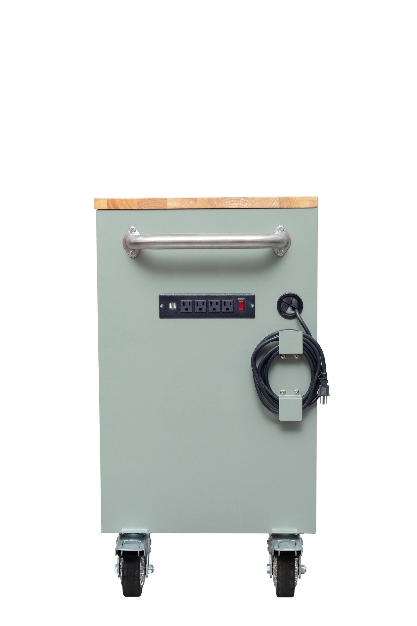 6 FT 15 - Drawer Rolling Tool Workbench with Power Outlets & USB Ports – Heavy - Duty Steel Storage Cabinet - Tool Bench with Cement Gray | Sold by Uncle Wiener's Wholesale