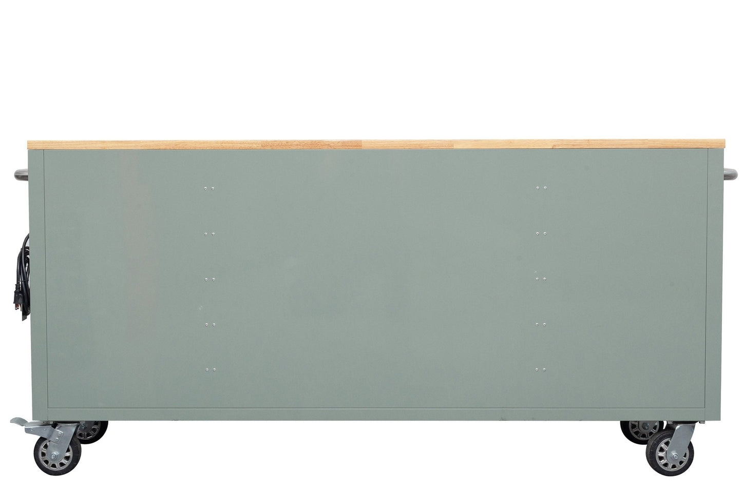 6 FT 15 - Drawer Rolling Tool Workbench with Power Outlets & USB Ports – Heavy - Duty Steel Storage Cabinet - Tool Bench with Cement Gray | Sold by Uncle Wiener's Wholesale