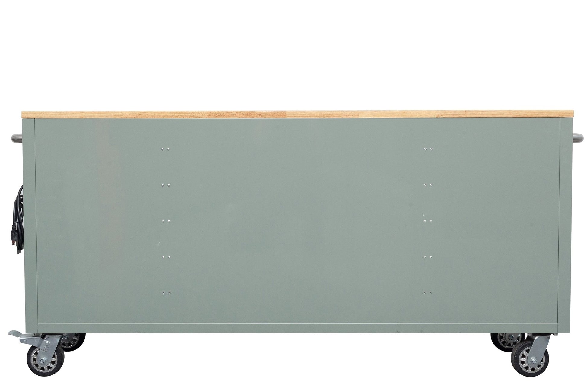 6 FT 15 - Drawer Rolling Tool Workbench with Power Outlets & USB Ports – Heavy - Duty Steel Storage Cabinet - Tool Bench with Cement Gray | Sold by Uncle Wiener's Wholesale