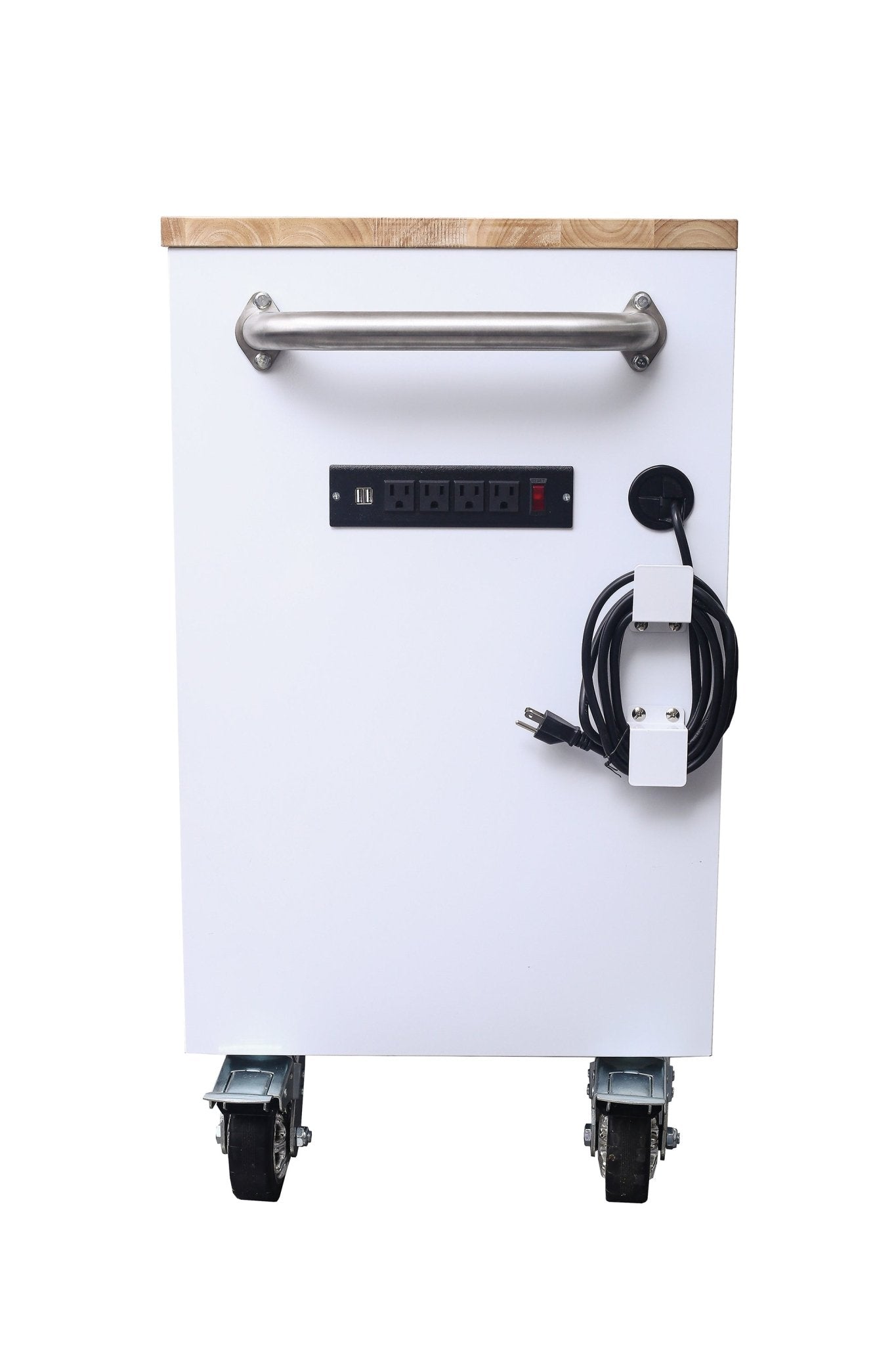 6 FT 15 - Drawer Rolling Tool Workbench with Power Outlets & USB Ports – Heavy - Duty Steel Storage Cabinet - Tool Benches & Workstations with White | Sold by Uncle Wiener's Wholesale