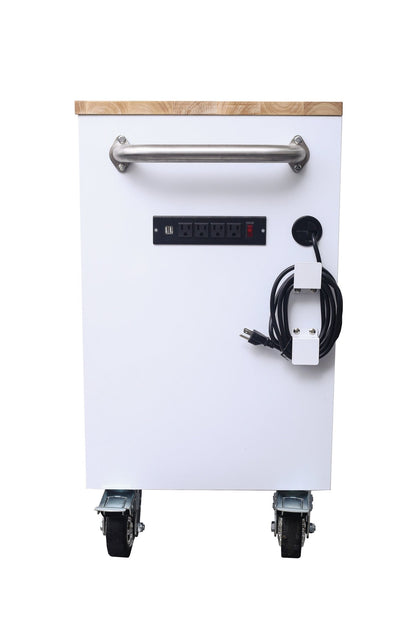 6 FT 15 - Drawer Rolling Tool Workbench with Power Outlets & USB Ports – Heavy - Duty Steel Storage Cabinet - Tool Benches & Workstations with White | Sold by Uncle Wiener's Wholesale