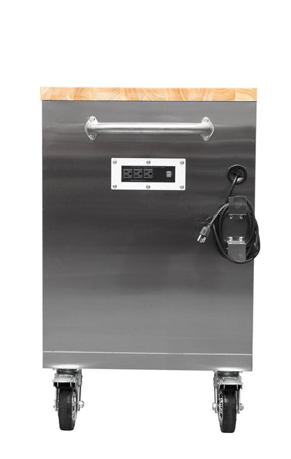 6 FT 17 - Drawer Fatboy Tool Workbench – Heavy - Duty Rolling Bench with Power & USB Ports | Multiple Colors Available - with Stainless Steel | Sold by Uncle Wiener's Wholesale