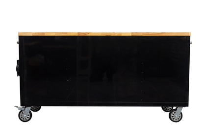 6 FT 17 - Drawer Fatboy Tool Workbench – Heavy - Duty Rolling Bench with Power & USB Ports | Multiple Colors Available - with Black | Sold by Uncle Wiener's Wholesale