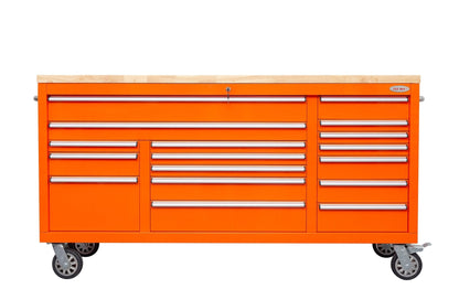 6 FT 17 - Drawer Fatboy Tool Workbench – Heavy - Duty Rolling Bench with Power & USB Ports | Multiple Colors Available - with Cement Gray | Sold by Uncle Wiener's Wholesale