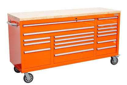 6 FT 17 - Drawer Fatboy Tool Workbench – Heavy - Duty Rolling Bench with Power & USB Ports | Multiple Colors Available - with Cement Gray | Sold by Uncle Wiener's Wholesale