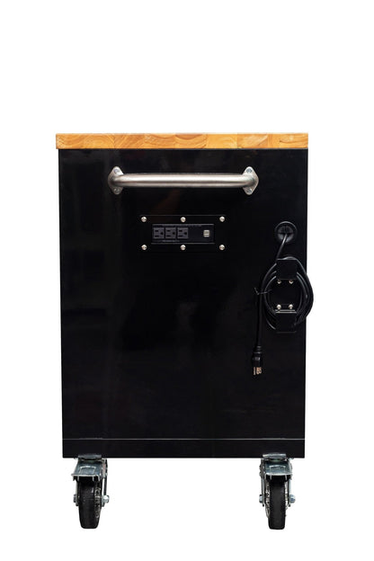6 FT 17 - Drawer Fatboy Tool Workbench – Heavy - Duty Rolling Bench with Power & USB Ports | Multiple Colors Available - with Black | Sold by Uncle Wiener's Wholesale