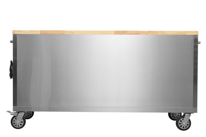 6 FT 17 - Drawer Fatboy Tool Workbench – Heavy - Duty Rolling Bench with Power & USB Ports | Multiple Colors Available - with Stainless Steel | Sold by Uncle Wiener's Wholesale