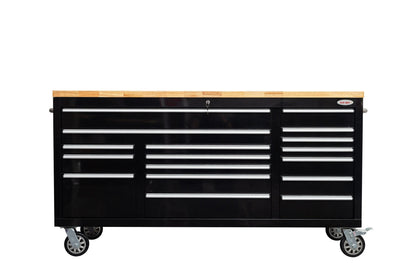 6 FT 17 - Drawer Fatboy Tool Workbench – Heavy - Duty Rolling Bench with Power & USB Ports | Multiple Colors Available - with Stainless Steel | Sold by Uncle Wiener's Wholesale