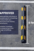 6 Ft Rubber Parking Curb Stop – Heavy Duty, DOT Approved, Reflective, for Cars, SUVs & Trucks - with Single | Sold by Uncle Wiener's Wholesale
