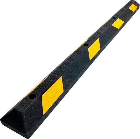 6 Ft Rubber Parking Curb Stop – Heavy Duty, DOT Approved, Reflective, for Cars, SUVs & Trucks - with Single | Sold by Uncle Wiener's Wholesale