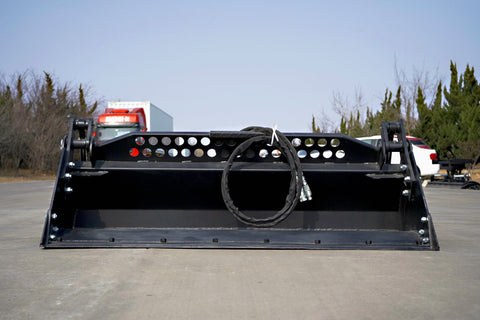 6 FT Skid Steer 4 - in - 1 Combo Bucket Blade – Scoop, Load, Grade & Level | SKU: 2540110 - with | Sold by Uncle Wiener's Wholesale