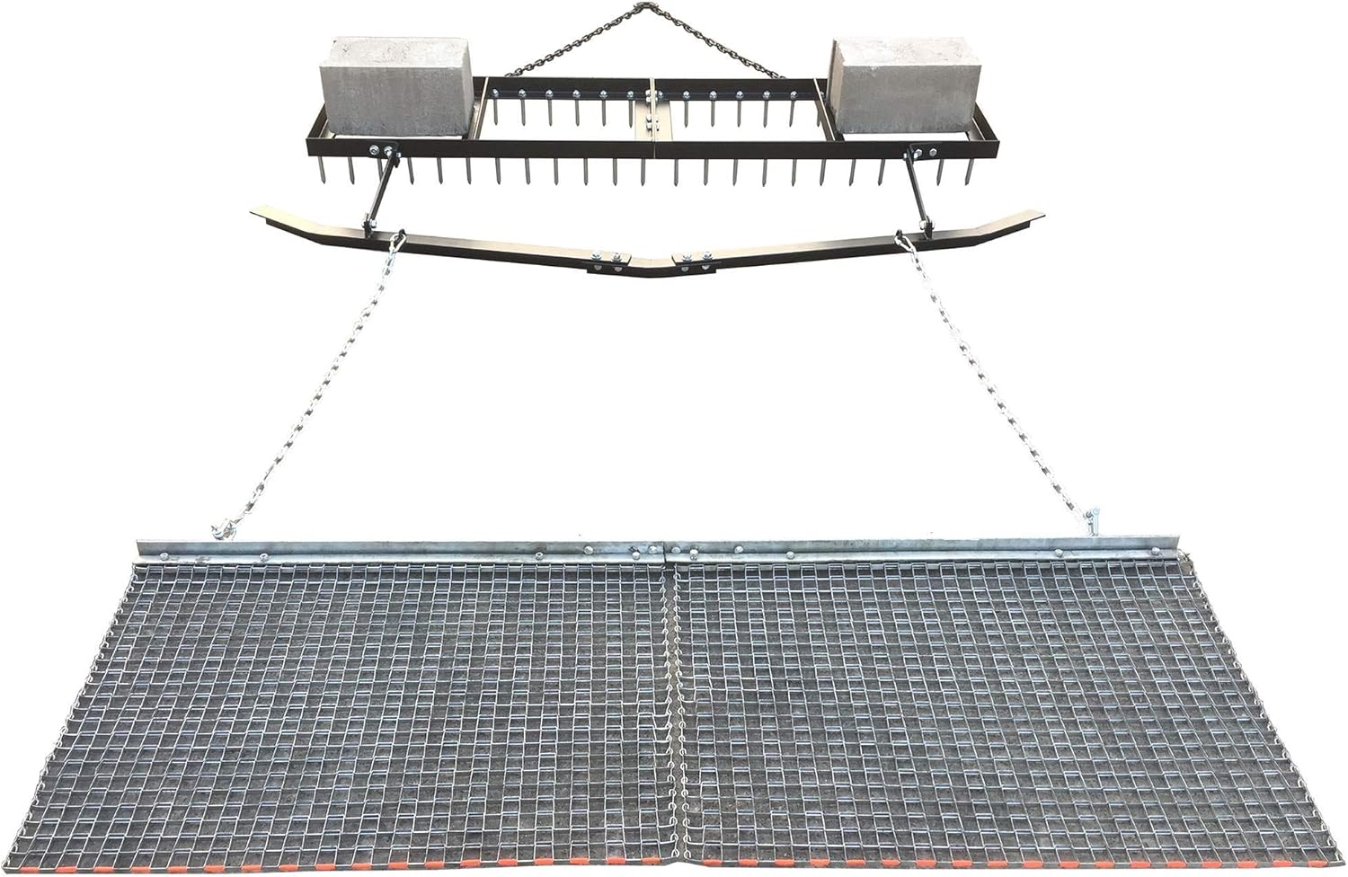 6 Ft Spike Drag Mat with Leveling Bar – Heavy - Duty Steel Mesh Arena & Driveway Drag for ATV, UTV, Tractor – Rust - Resistant Field Drag, 72"x18" - with | Sold by Uncle Wiener's Wholesale